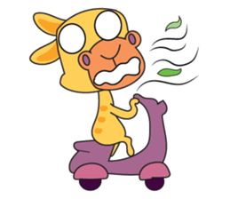 Funny and Adorable Giraffe sticker #14693339