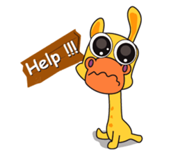 Funny and Adorable Giraffe sticker #14693340