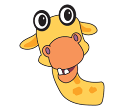 Funny and Adorable Giraffe sticker #14693341