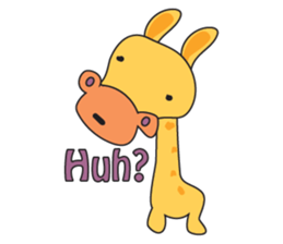 Funny and Adorable Giraffe sticker #14693343
