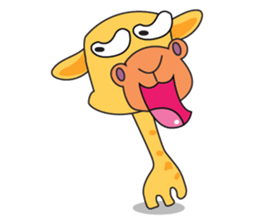 Funny and Adorable Giraffe sticker #14693346