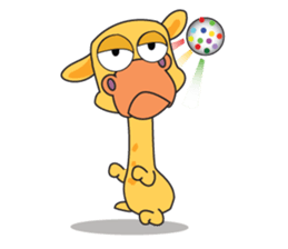 Funny and Adorable Giraffe sticker #14693347