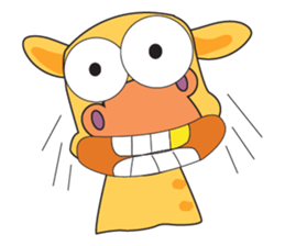 Funny and Adorable Giraffe sticker #14693348