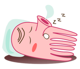 Mischievous and Lovely Pink Octopus sticker #14693804