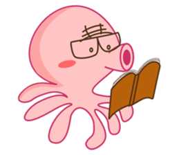 Mischievous and Lovely Pink Octopus sticker #14693814