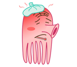 Mischievous and Lovely Pink Octopus sticker #14693817