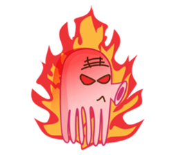 Mischievous and Lovely Pink Octopus sticker #14693824