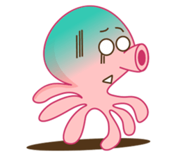 Mischievous and Lovely Pink Octopus sticker #14693825