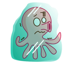 Mischievous and Lovely Pink Octopus sticker #14693827
