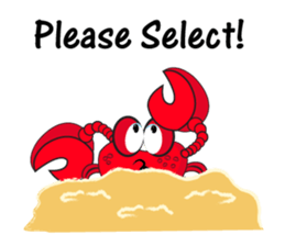 Mischievous Crabs in Red sticker #14693832