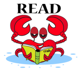Mischievous Crabs in Red sticker #14693834