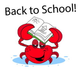 Mischievous Crabs in Red sticker #14693835