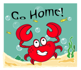 Mischievous Crabs in Red sticker #14693836