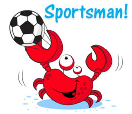 Mischievous Crabs in Red sticker #14693837