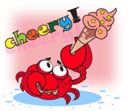Mischievous Crabs in Red sticker #14693839