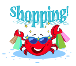 Mischievous Crabs in Red sticker #14693841