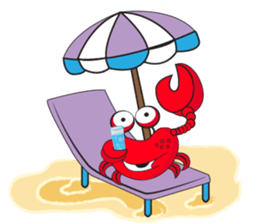 Mischievous Crabs in Red sticker #14693842