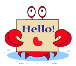 Mischievous Crabs in Red sticker #14693843