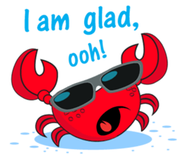 Mischievous Crabs in Red sticker #14693846