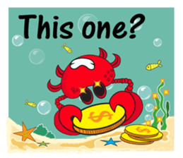 Mischievous Crabs in Red sticker #14693848