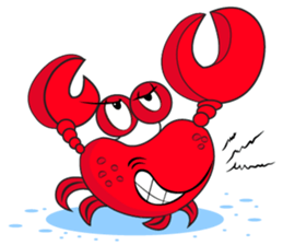 Mischievous Crabs in Red sticker #14693849