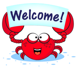 Mischievous Crabs in Red sticker #14693851