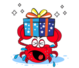 Mischievous Crabs in Red sticker #14693855