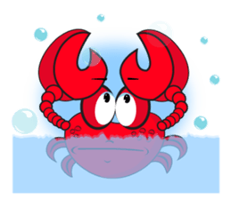 Mischievous Crabs in Red sticker #14693856