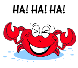 Mischievous Crabs in Red sticker #14693857