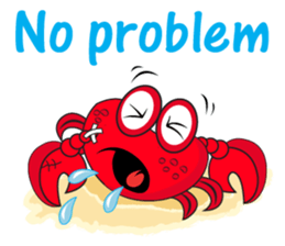 Mischievous Crabs in Red sticker #14693860