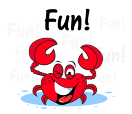 Mischievous Crabs in Red sticker #14693861