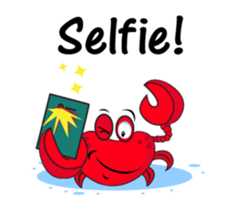 Mischievous Crabs in Red sticker #14693862