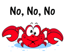 Mischievous Crabs in Red sticker #14693864