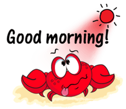 Mischievous Crabs in Red sticker #14693866