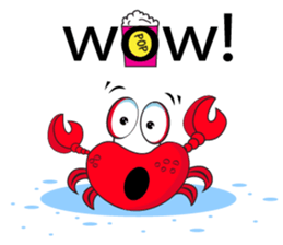Mischievous Crabs in Red sticker #14693868
