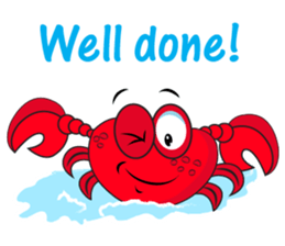 Mischievous Crabs in Red sticker #14693869