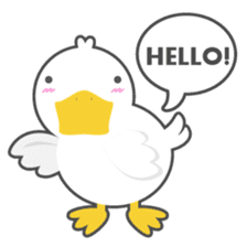 DUCKY The Cute White Duck sticker #14695366