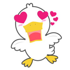 DUCKY The Cute White Duck sticker #14695386