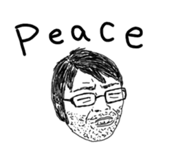 Uncle bona sera with his funny friends 2 sticker #14696336