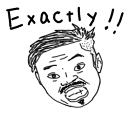 Uncle bona sera with his funny friends 2 sticker #14696337