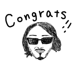 Uncle bona sera with his funny friends 2 sticker #14696342