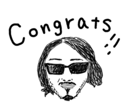 Uncle bona sera with his funny friends 2 sticker #14696342