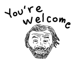 Uncle bona sera with his funny friends 2 sticker #14696345