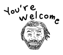 Uncle bona sera with his funny friends 2 sticker #14696345