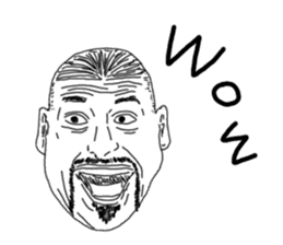 Uncle bona sera with his funny friends 2 sticker #14696351