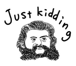 Uncle bona sera with his funny friends 2 sticker #14696358