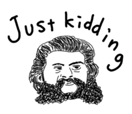 Uncle bona sera with his funny friends 2 sticker #14696358