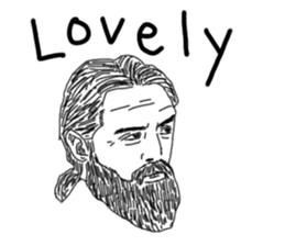 Uncle bona sera with his funny friends 2 sticker #14696360