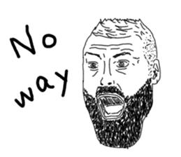 Uncle bona sera with his funny friends 2 sticker #14696362