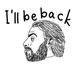 Uncle bona sera with his funny friends 2 sticker #14696368